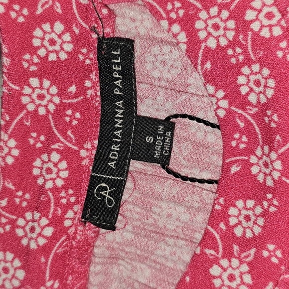 NWT Adrianna Papell Sleeveless Pink Floral‎ Blouse Size Small - Picture 5 of 9